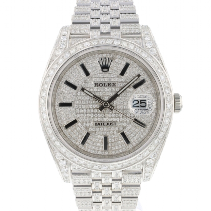 Datejust Jubilee Diamonds Full Iced New Rolex Sold Watches