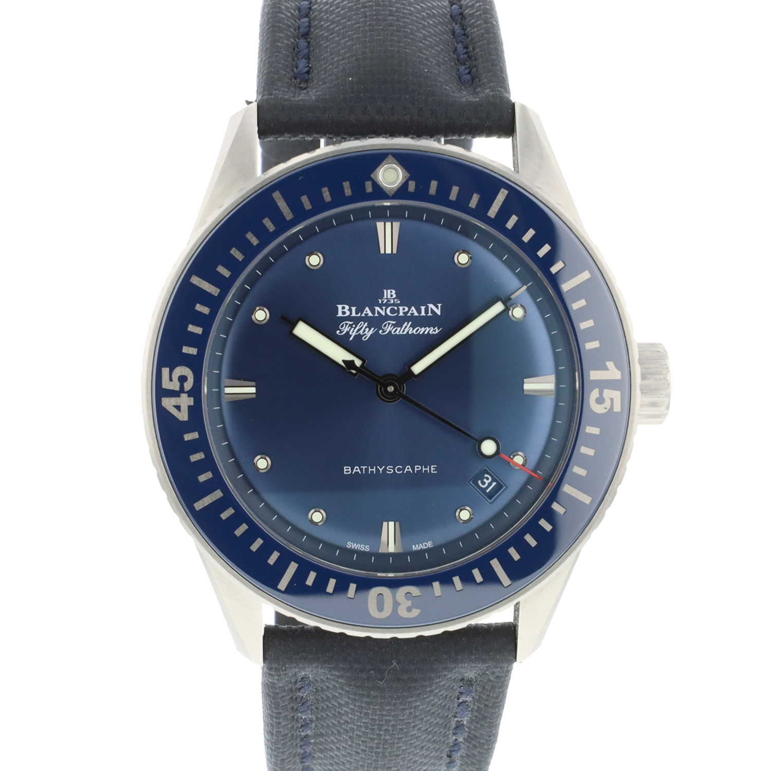 Fifty Fathoms Bathyscape Automatic 38mm Blue Blancpain Sold