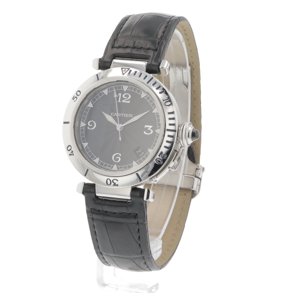 Pasha 38mm ONE SHOT Automatic Platin Bezel Cartier Sold