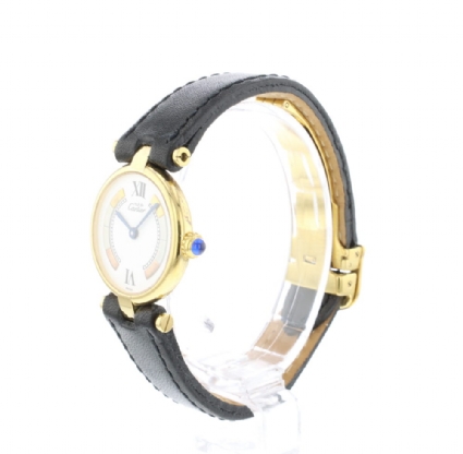 Must Vermeil Ronde Gold Plated 3 Colore Dial Cartier Sold