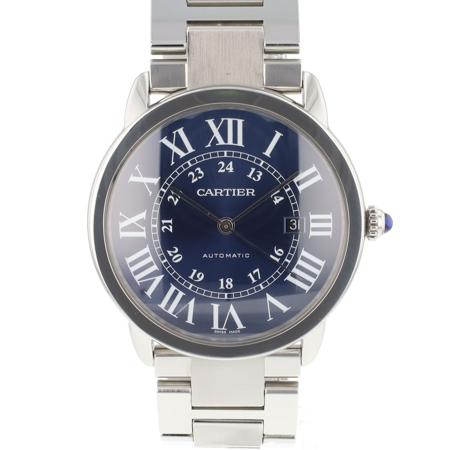 C Ronde Croisiere Steel Blue Automatic Cartier Sold watches