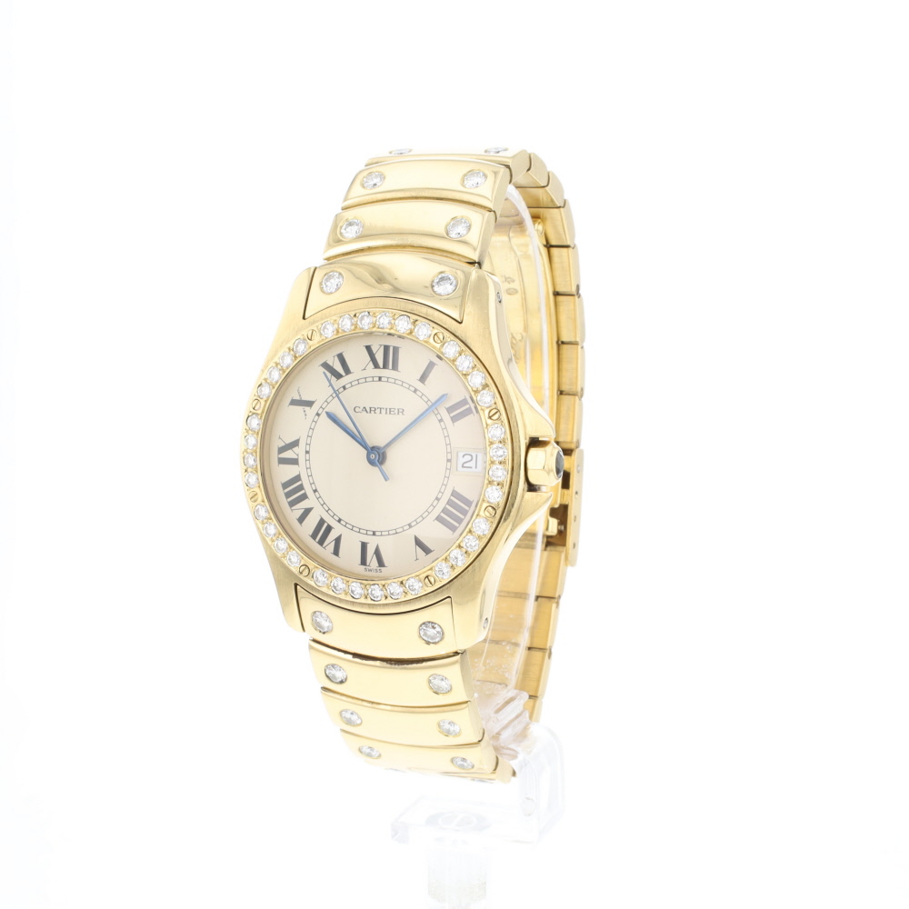 Cartier Santos Ronde 18K Yellow Gold Diamond Set Cartier Sold