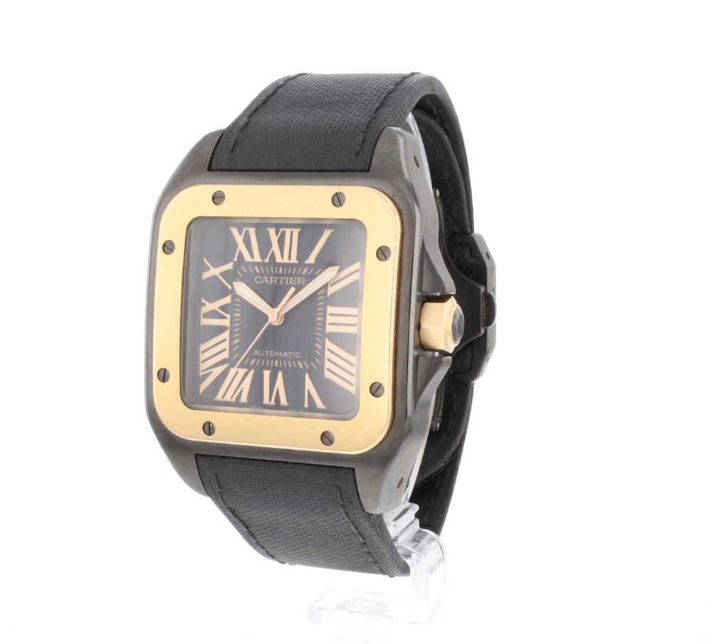 Cartier santos outlet 100 black ceramic