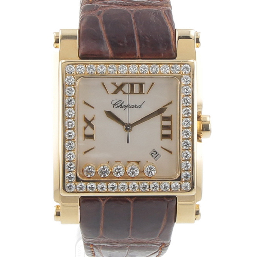 Happy Sport Square XL Yellow Gold Diamonds Chopard Stolen