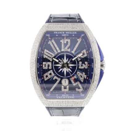 Franck muller yellow watch with diamonds price sale