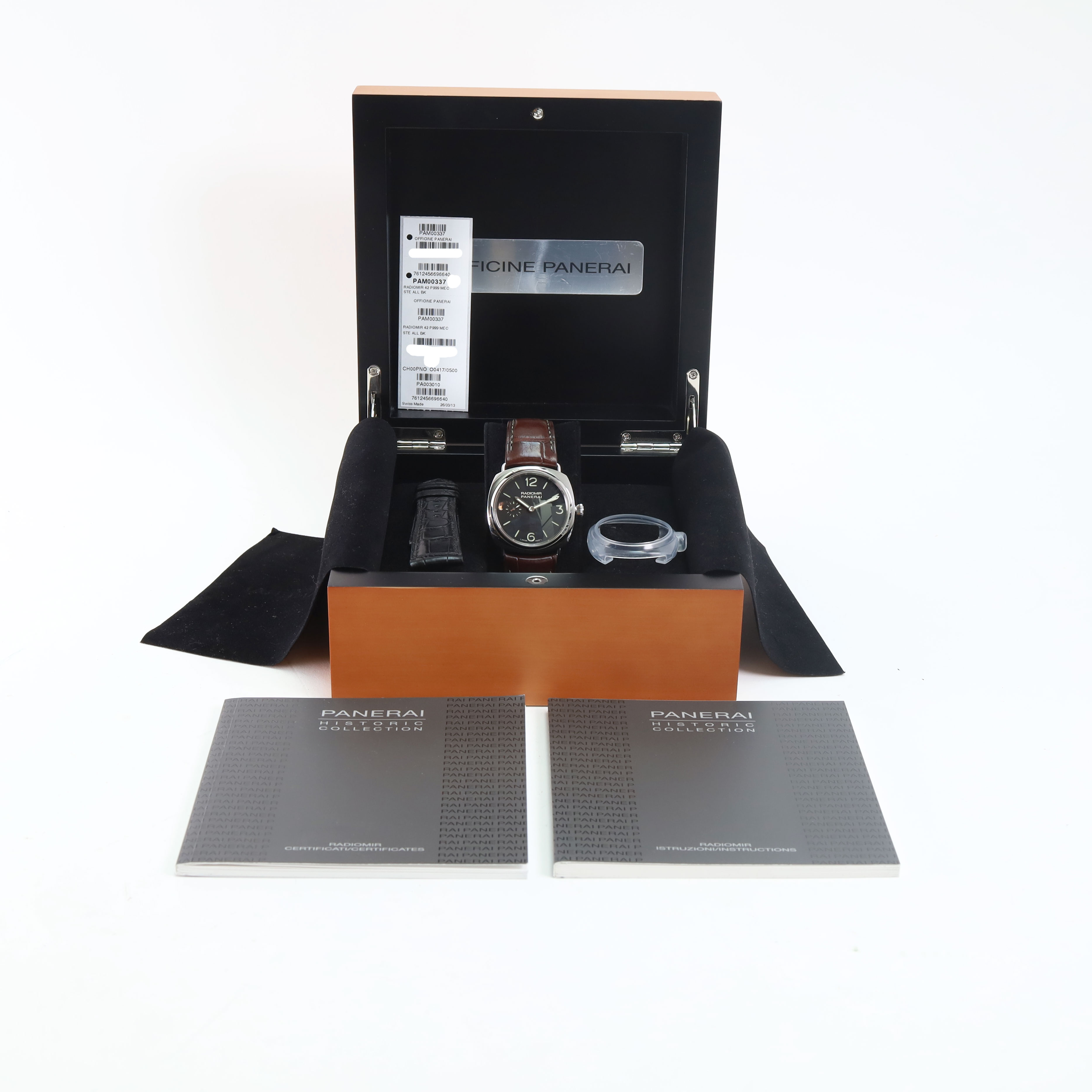 Radiomir 42 MM Steel Black Dial Panerai Sold watches