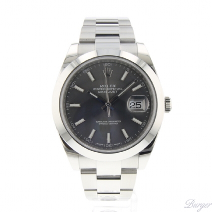 Rolex 41 datejust on sale rhodium