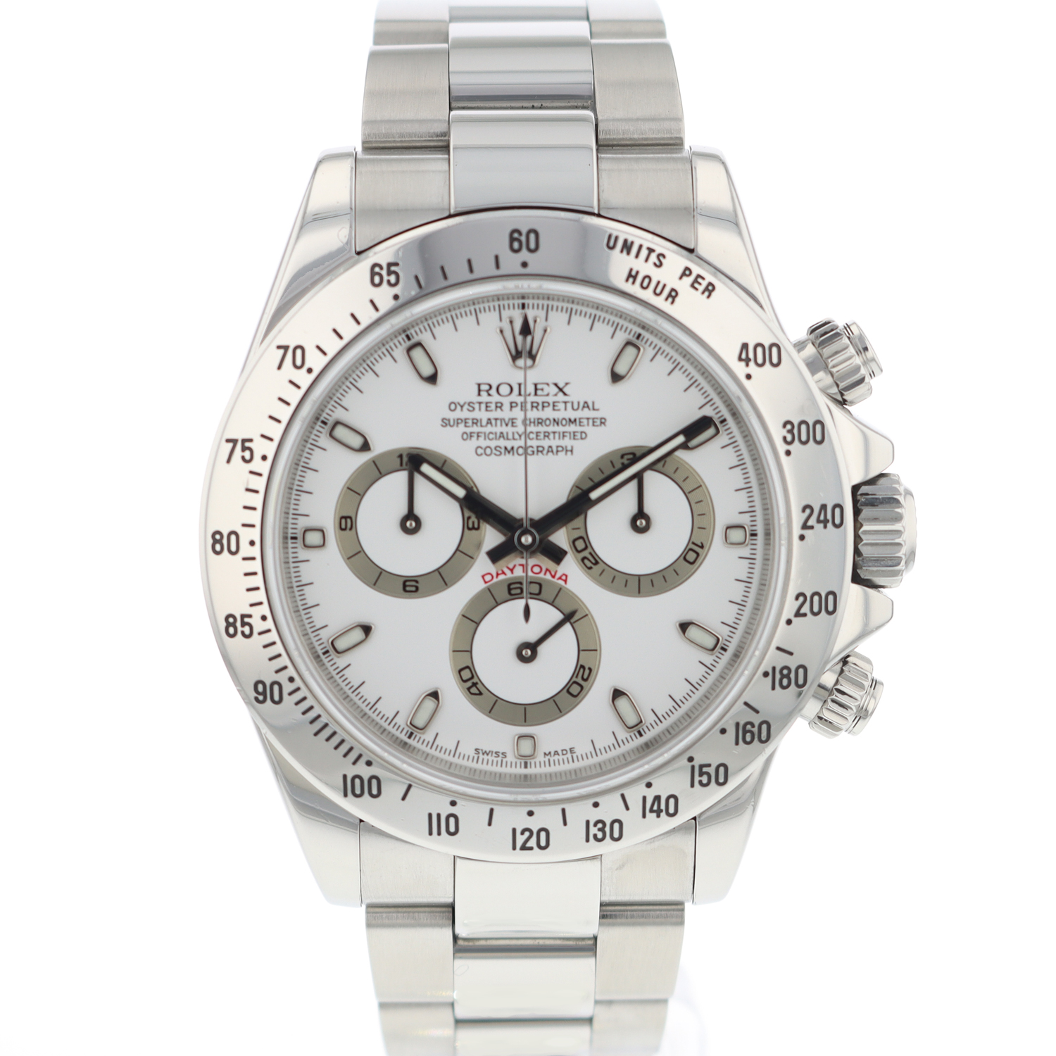 Steel daytona white clearance dial