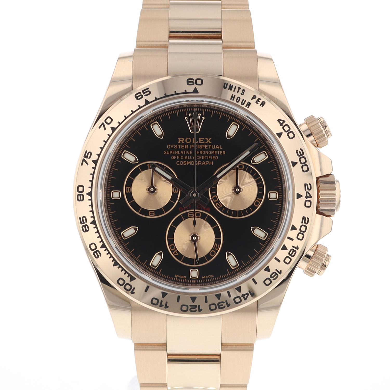 Daytona Everose Gold Black Dial New - Rolex - Sold watches - Juwelier ...