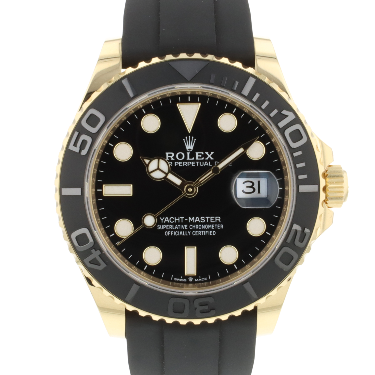 rolex yacht master yellow gold oysterflex