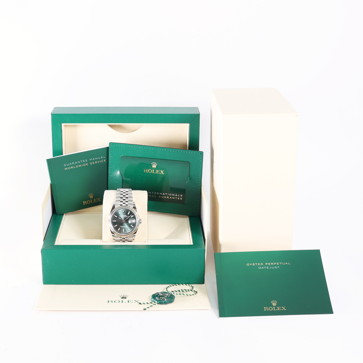 Datejust 36 Jubilee Fluted Mint Green 99 9 NEW 2022 Rolex Sold