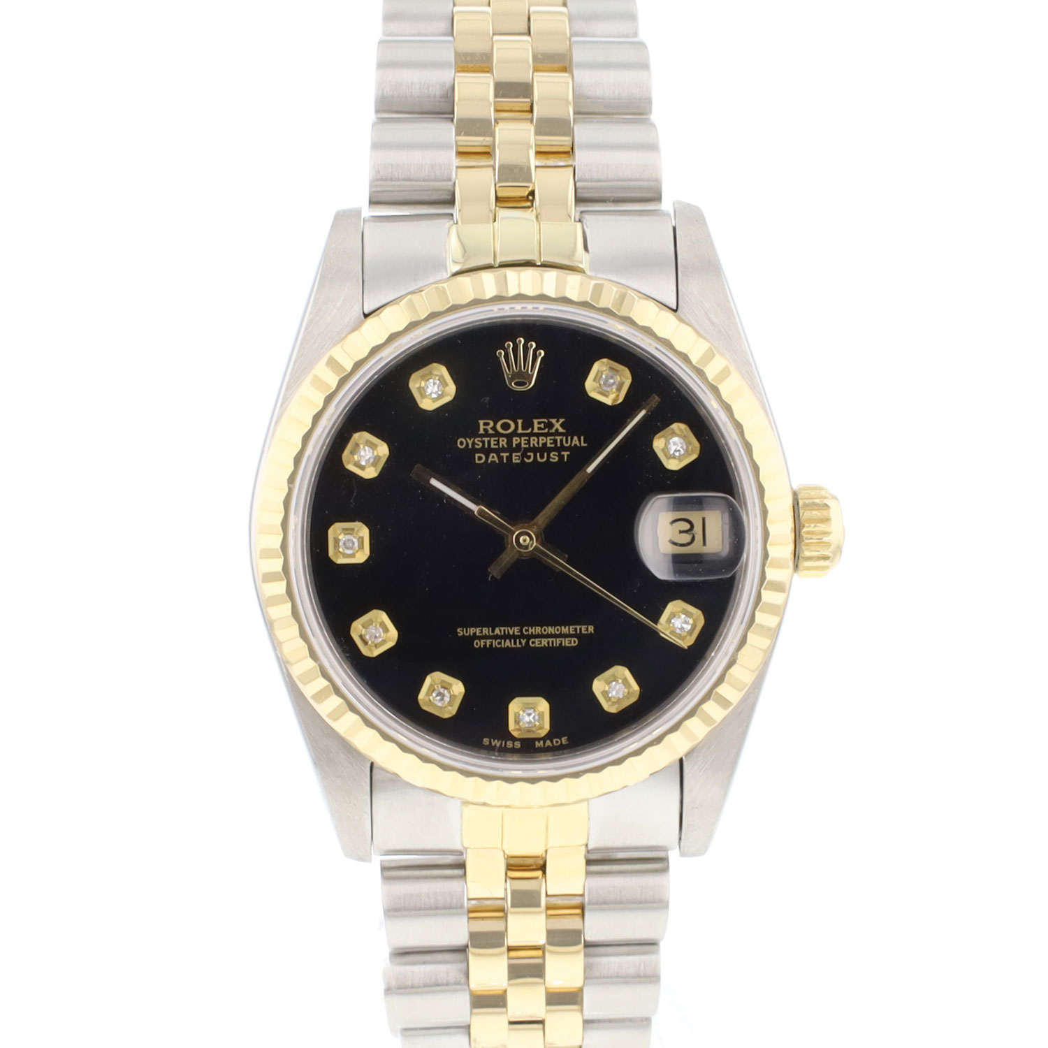 Rolex datejust lady deals 31 black dial