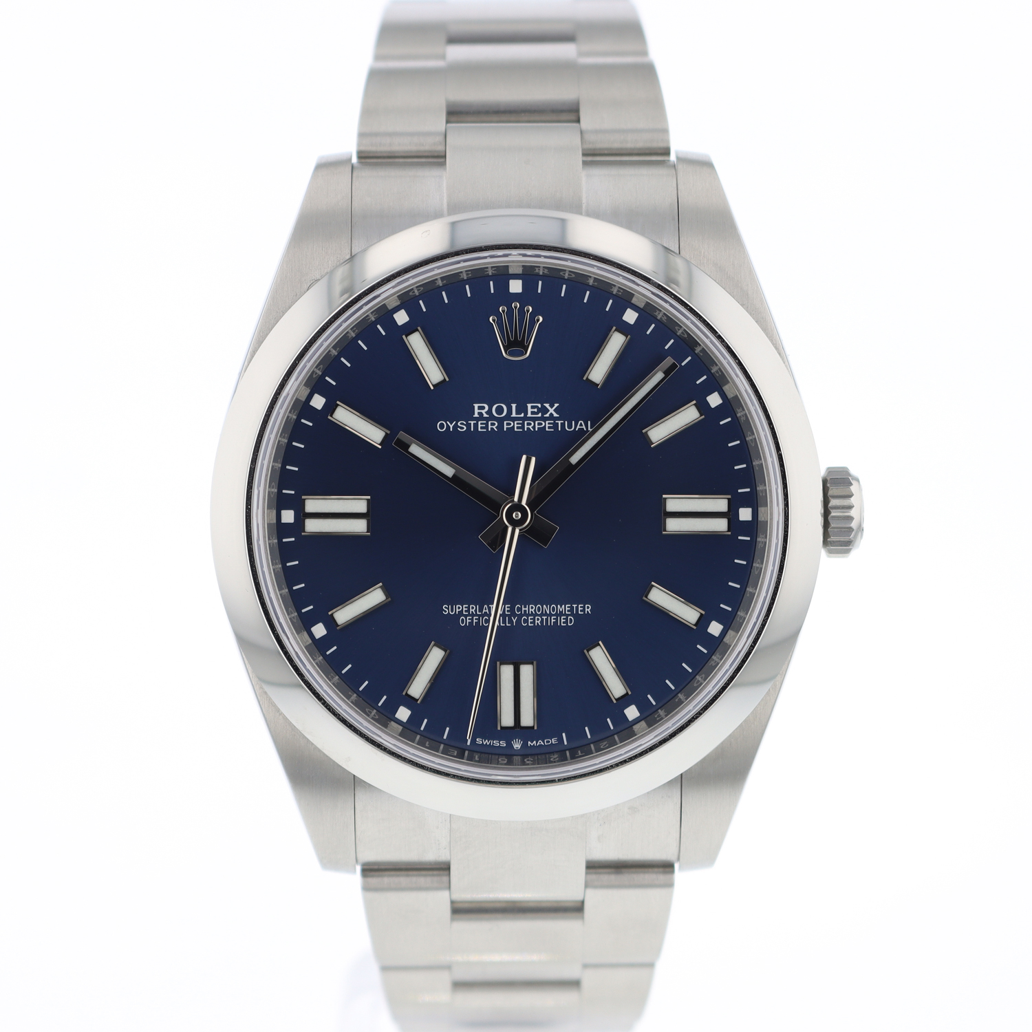 Rolex oyster perpetual 41 blue hot sale